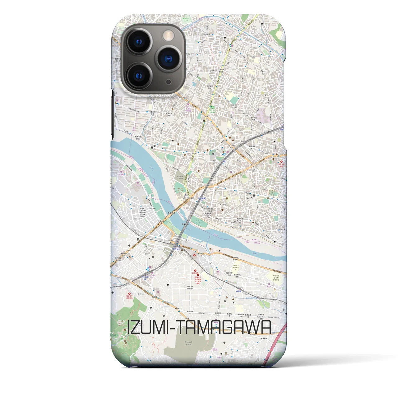 【和泉多摩川(東京都)】地図柄iPhoneケース(バックカバータイプ)