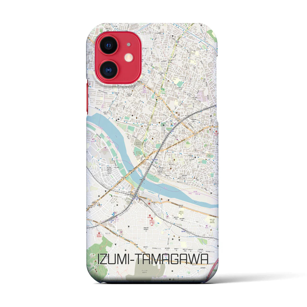 【和泉多摩川(東京都)】地図柄iPhoneケース(バックカバータイプ)