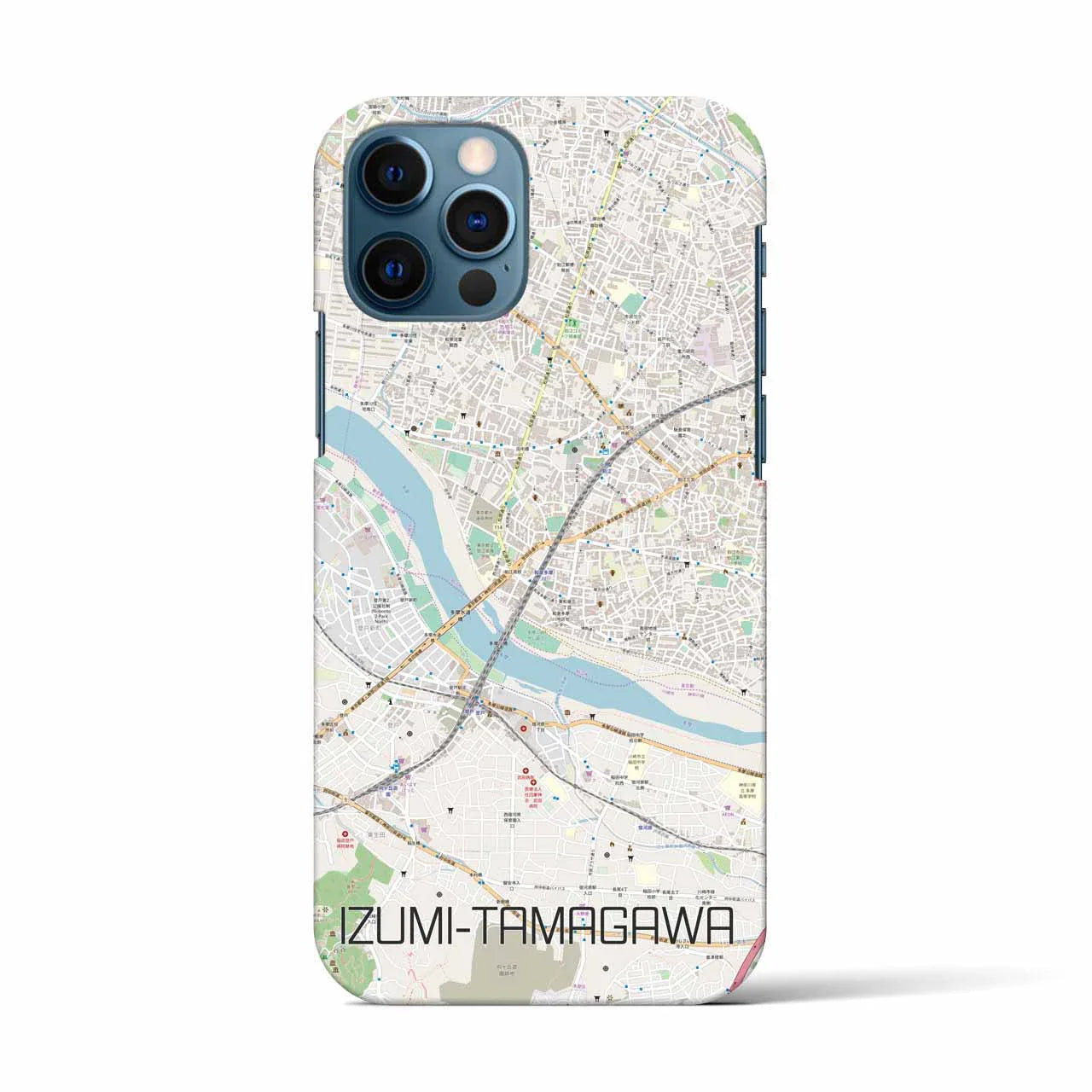 【和泉多摩川(東京都)】地図柄iPhoneケース(バックカバータイプ)