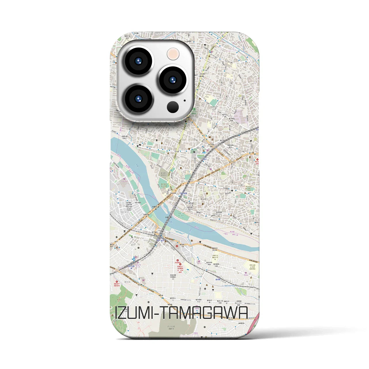 【和泉多摩川(東京都)】地図柄iPhoneケース(バックカバータイプ)