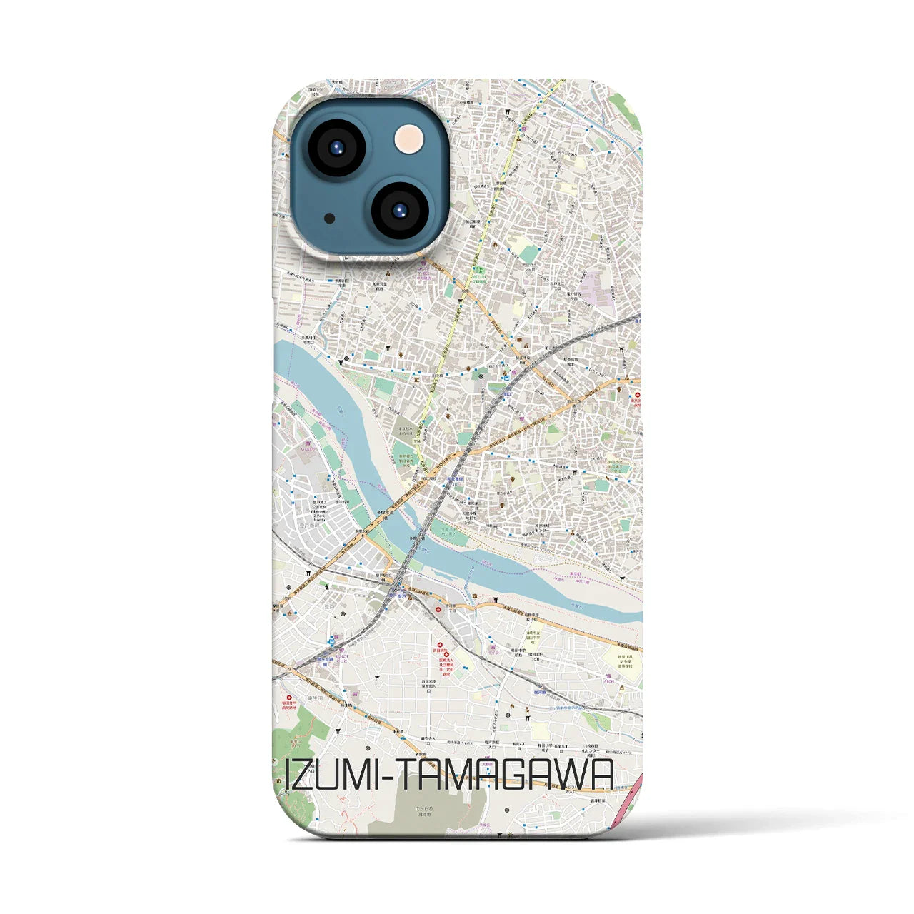 【和泉多摩川(東京都)】地図柄iPhoneケース(バックカバータイプ)