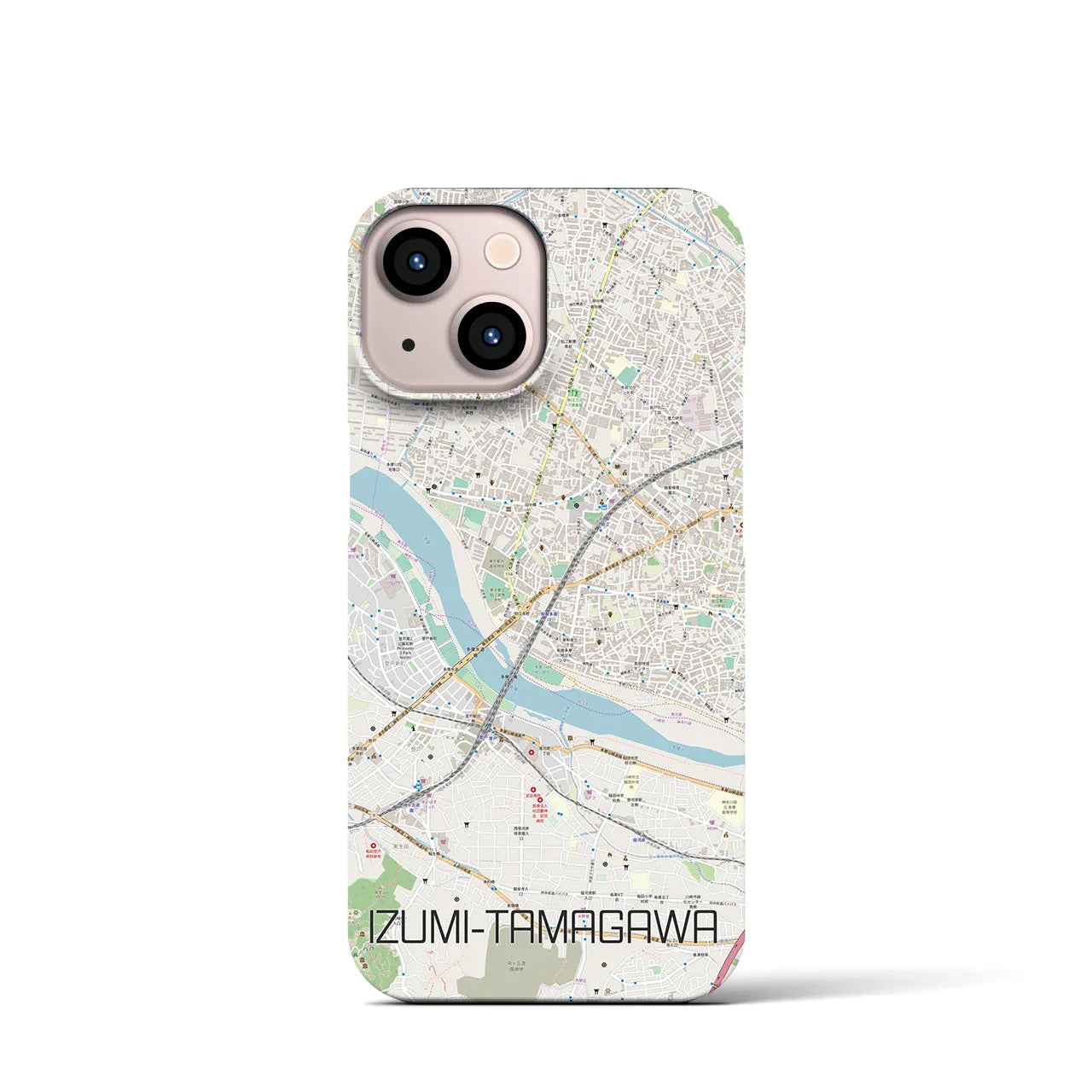 【和泉多摩川(東京都)】地図柄iPhoneケース(バックカバータイプ)