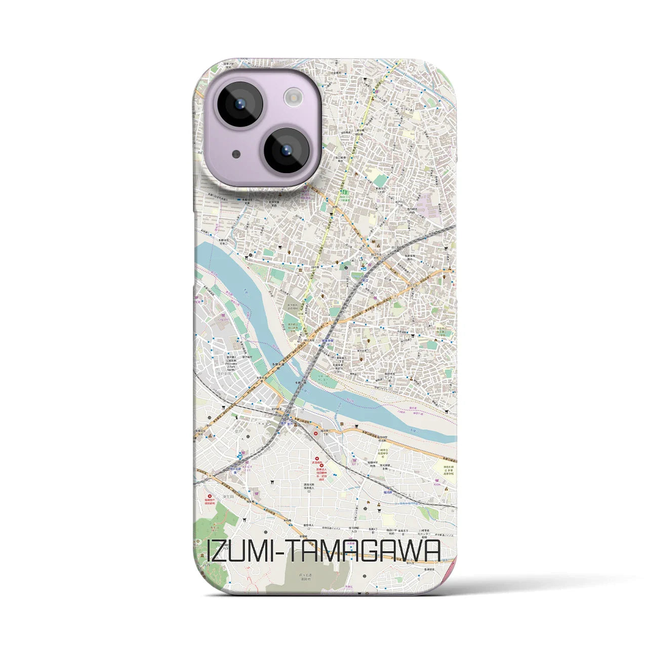 【和泉多摩川(東京都)】地図柄iPhoneケース(バックカバータイプ)