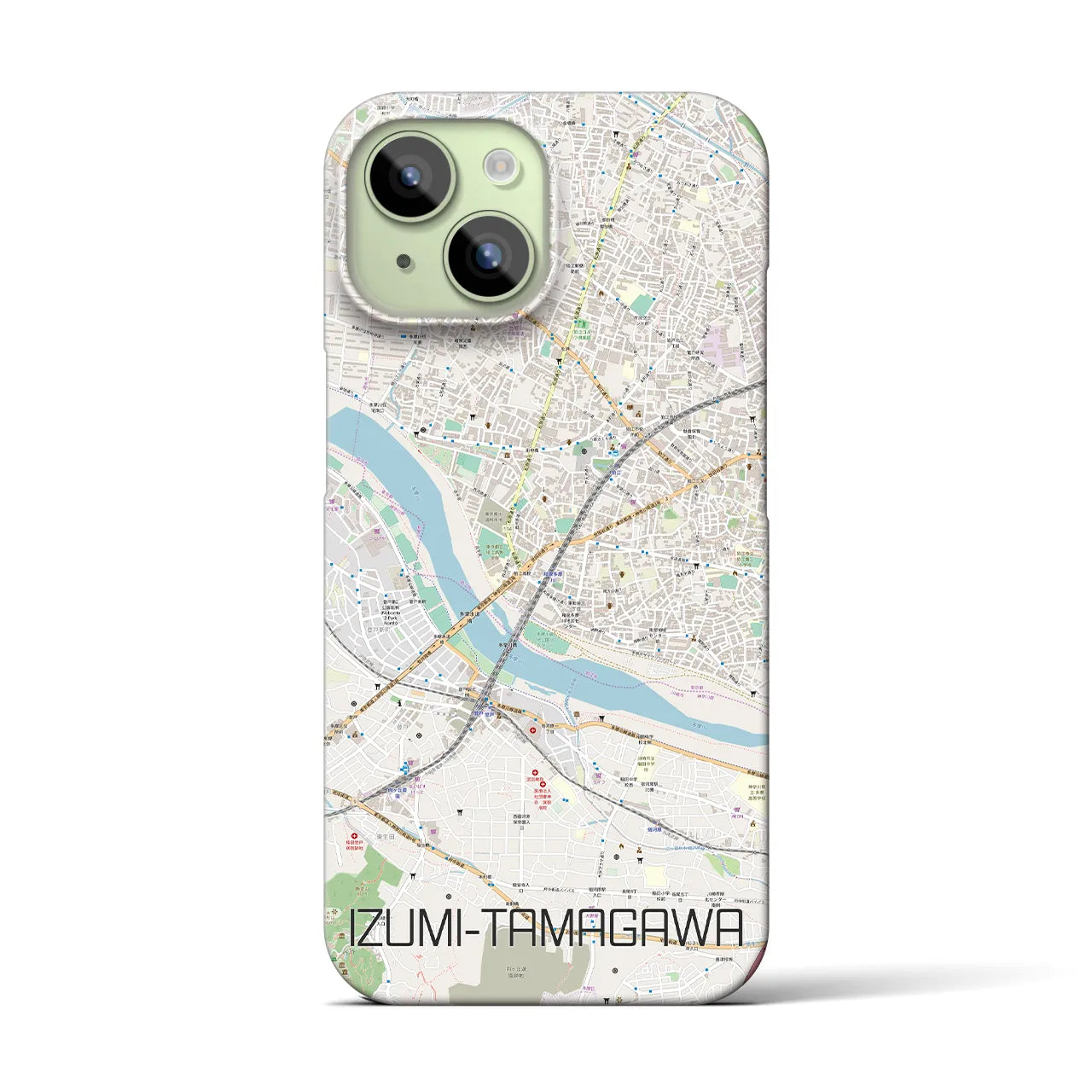 【和泉多摩川(東京都)】地図柄iPhoneケース(バックカバータイプ)