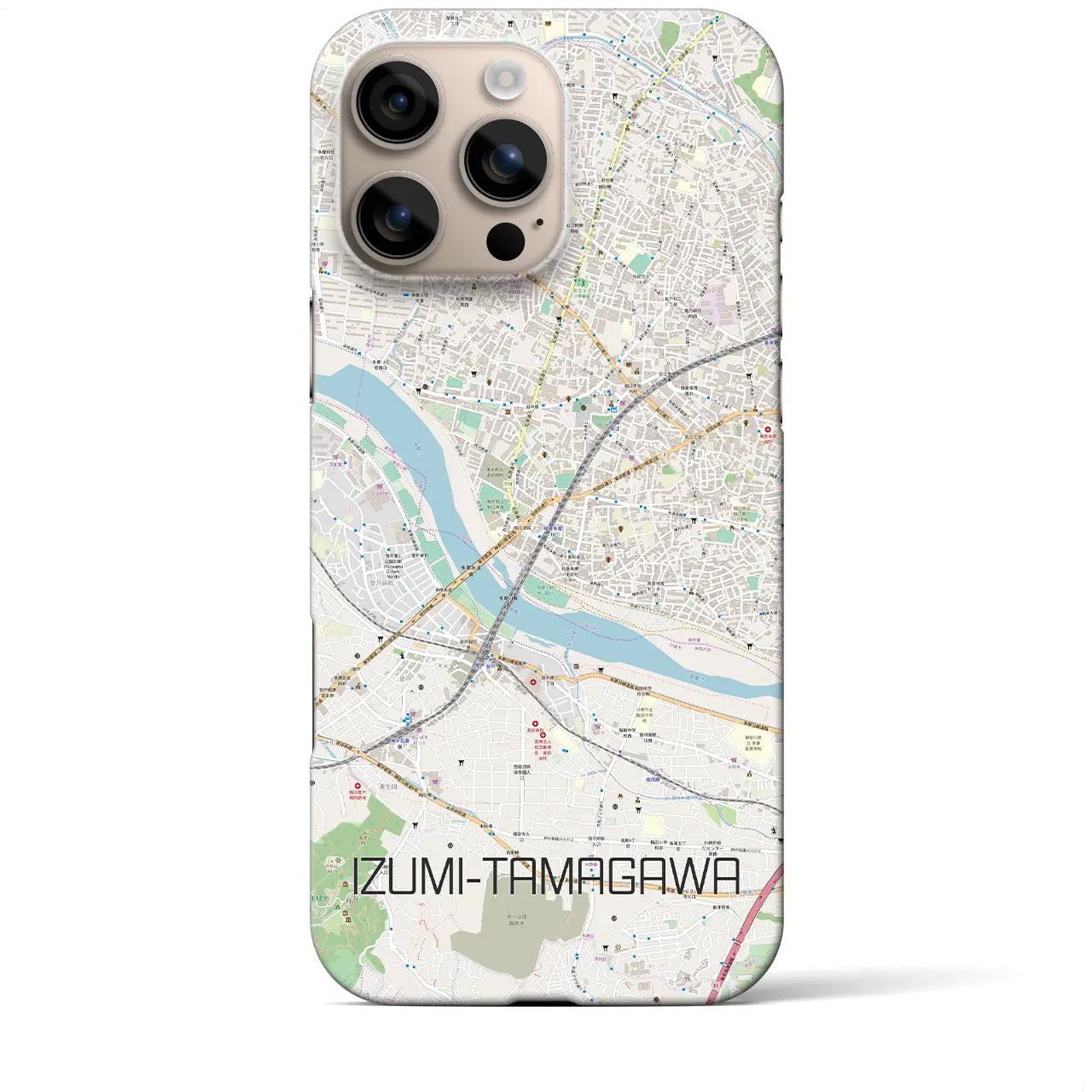【和泉多摩川(東京都)】地図柄iPhoneケース(バックカバータイプ)