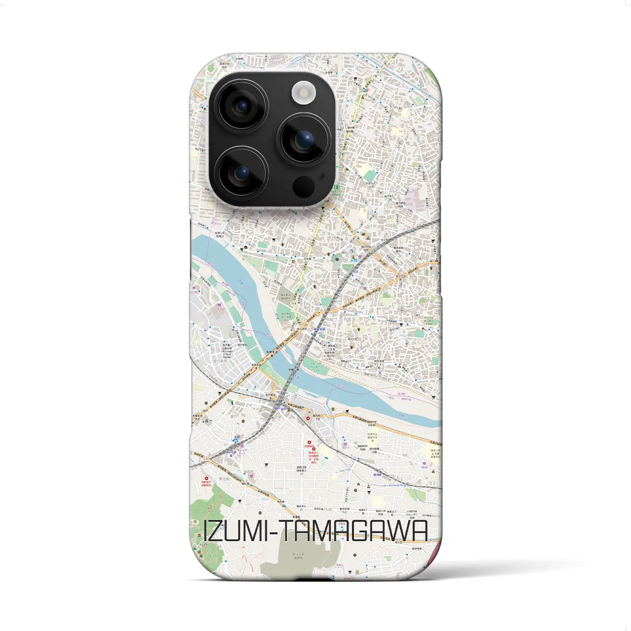 【和泉多摩川(東京都)】地図柄iPhoneケース(バックカバータイプ)
