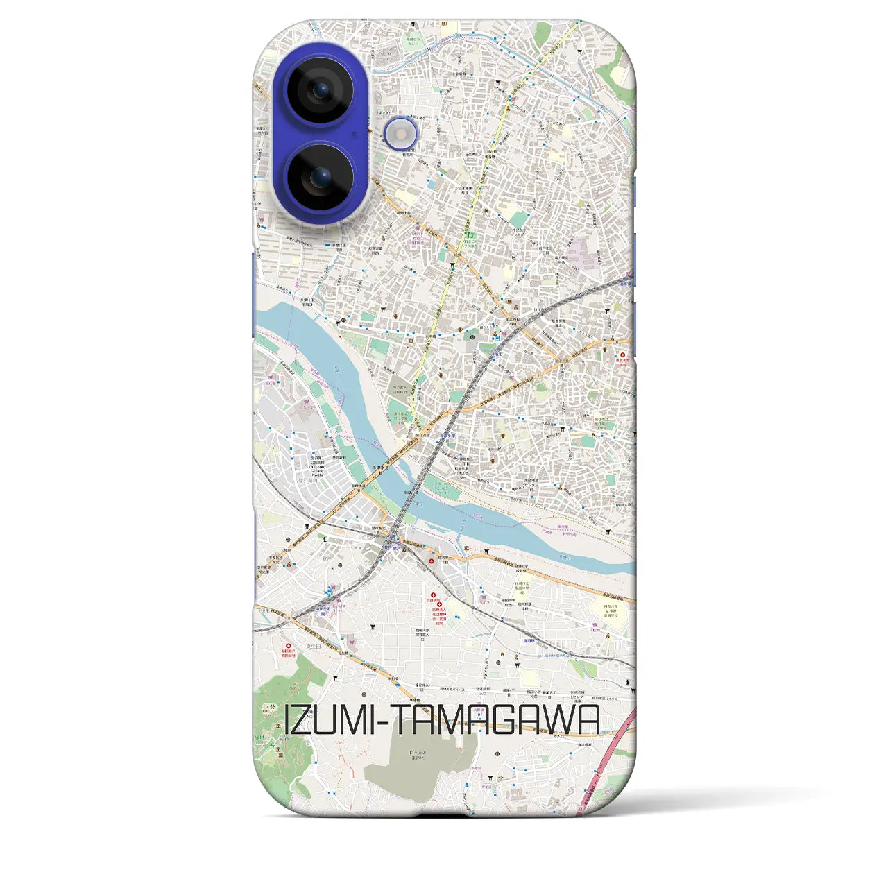 【和泉多摩川(東京都)】地図柄iPhoneケース(バックカバータイプ)ナチュラル・iPhone 16 Pro Max 用