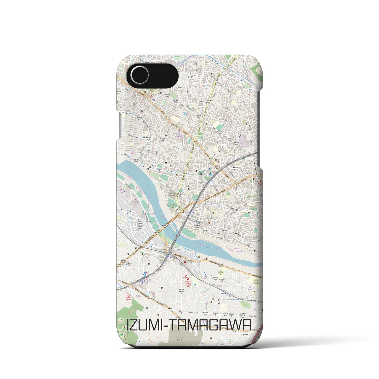 【和泉多摩川(東京都)】地図柄iPhoneケース(バックカバータイプ)