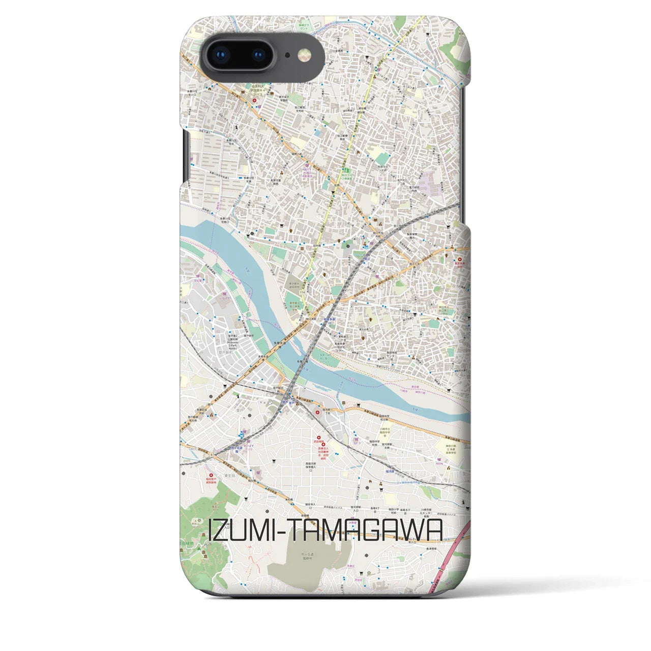 【和泉多摩川(東京都)】地図柄iPhoneケース(バックカバータイプ)