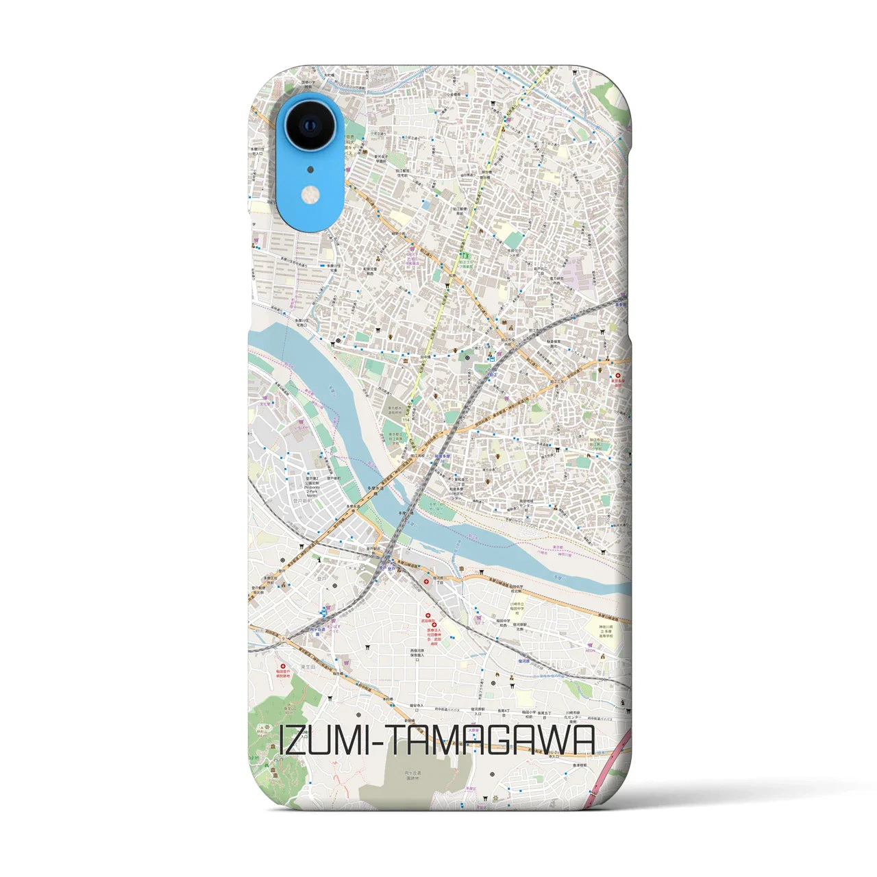 【和泉多摩川(東京都)】地図柄iPhoneケース(バックカバータイプ)