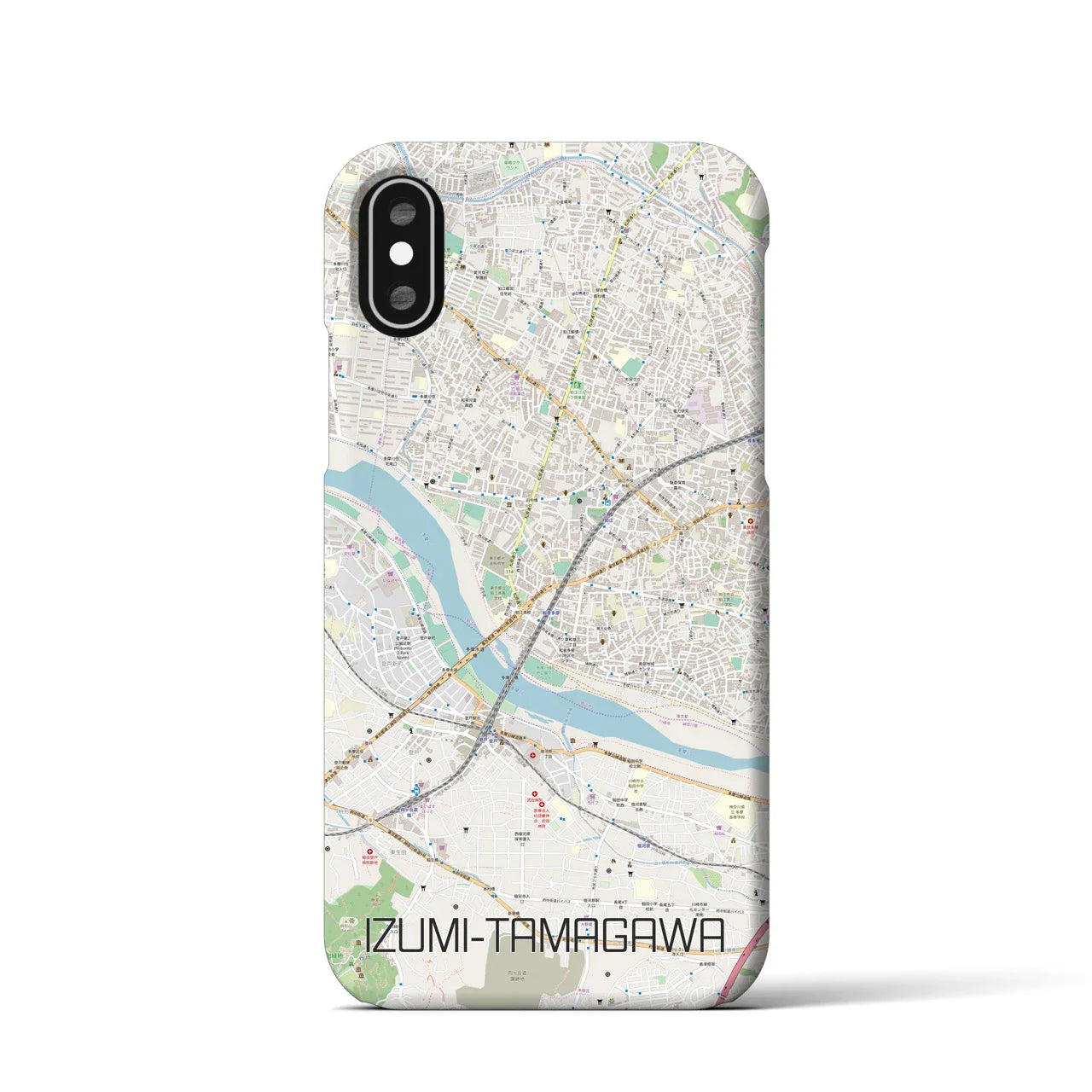 【和泉多摩川(東京都)】地図柄iPhoneケース(バックカバータイプ)