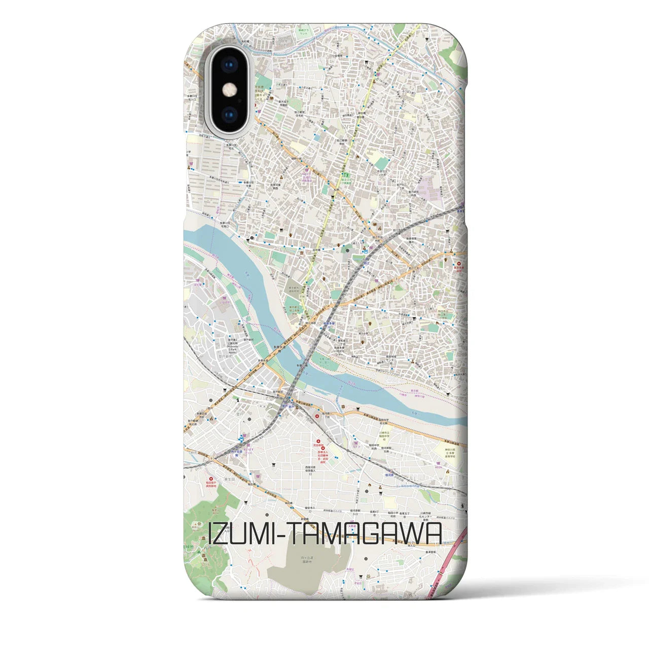 【和泉多摩川(東京都)】地図柄iPhoneケース(バックカバータイプ)