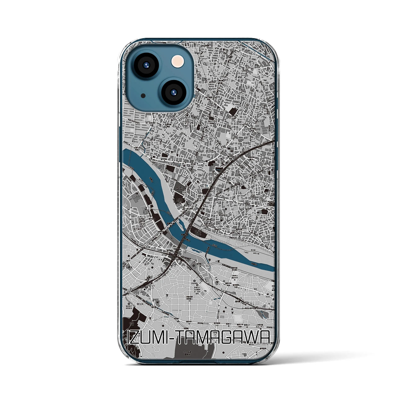 【和泉多摩川(東京都)】地図柄iPhoneケース(クリアタイプ)