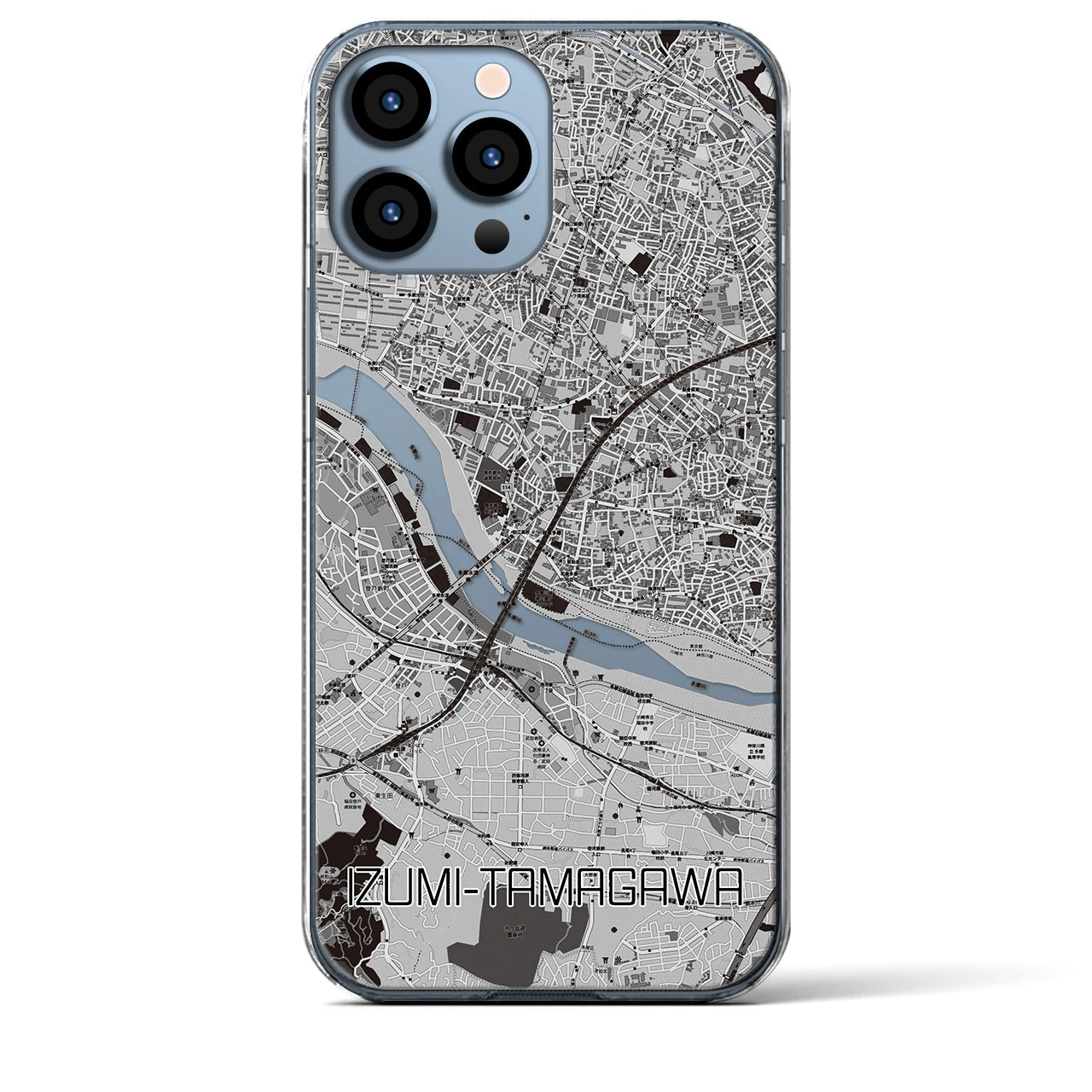 【和泉多摩川(東京都)】地図柄iPhoneケース(クリアタイプ)