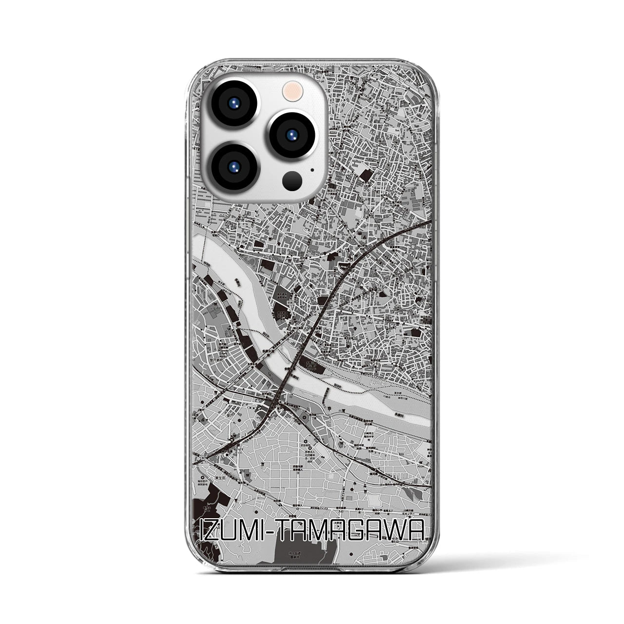 【和泉多摩川(東京都)】地図柄iPhoneケース(クリアタイプ)