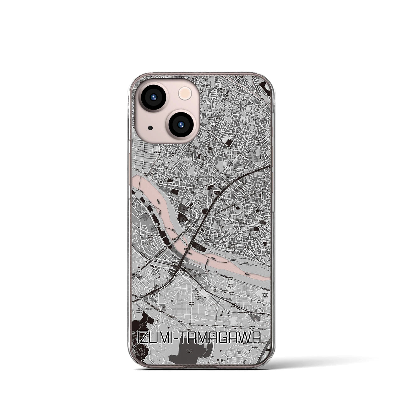 【和泉多摩川(東京都)】地図柄iPhoneケース(クリアタイプ)