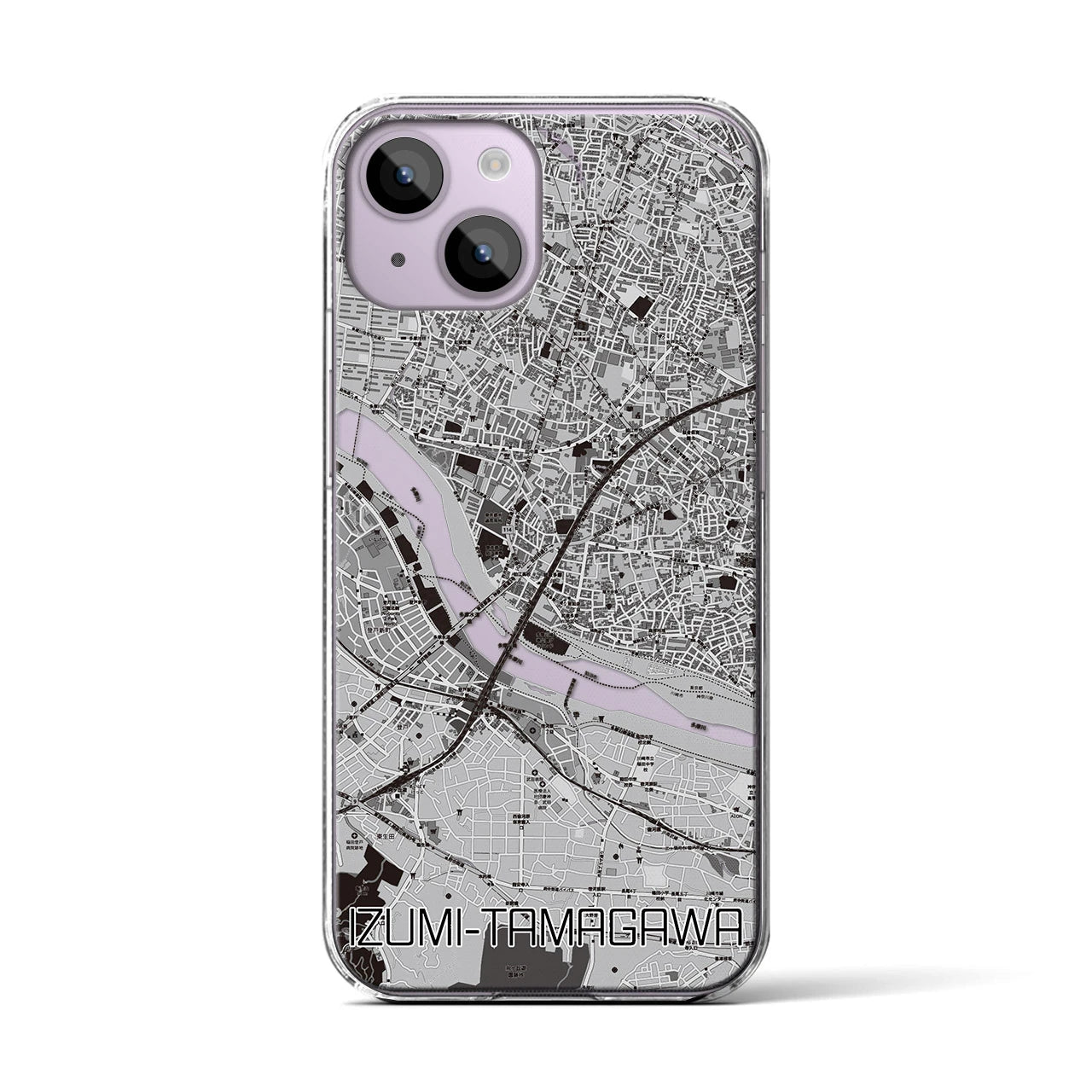 【和泉多摩川(東京都)】地図柄iPhoneケース(クリアタイプ)