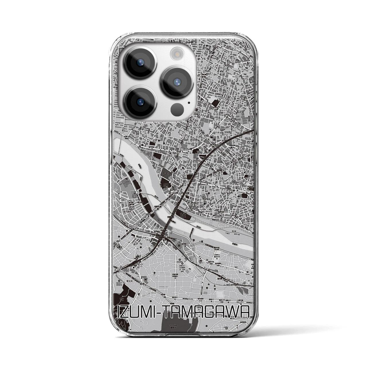 【和泉多摩川(東京都)】地図柄iPhoneケース(クリアタイプ)