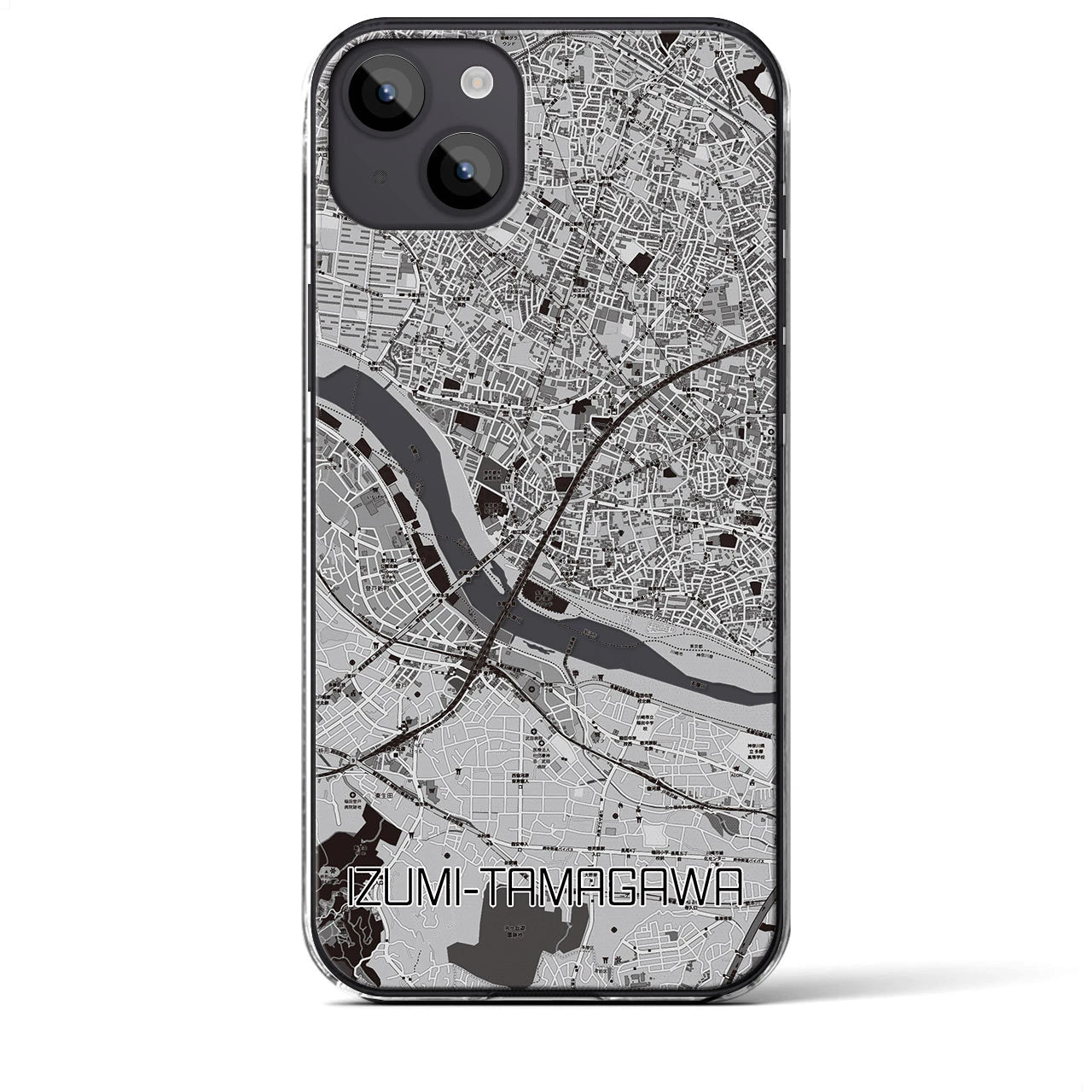 【和泉多摩川(東京都)】地図柄iPhoneケース(クリアタイプ)