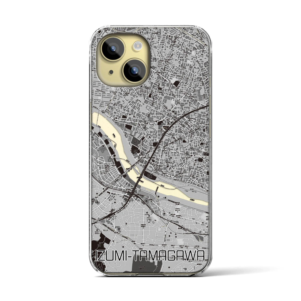 【和泉多摩川(東京都)】地図柄iPhoneケース(クリアタイプ)