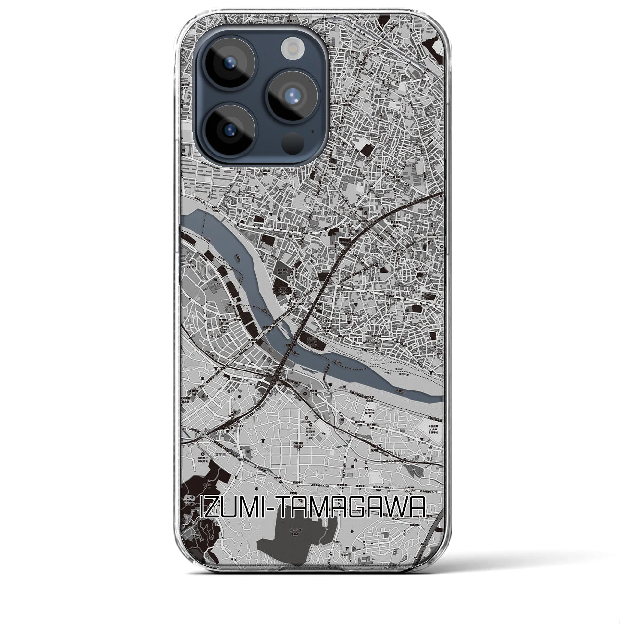 【和泉多摩川(東京都)】地図柄iPhoneケース(クリアタイプ)