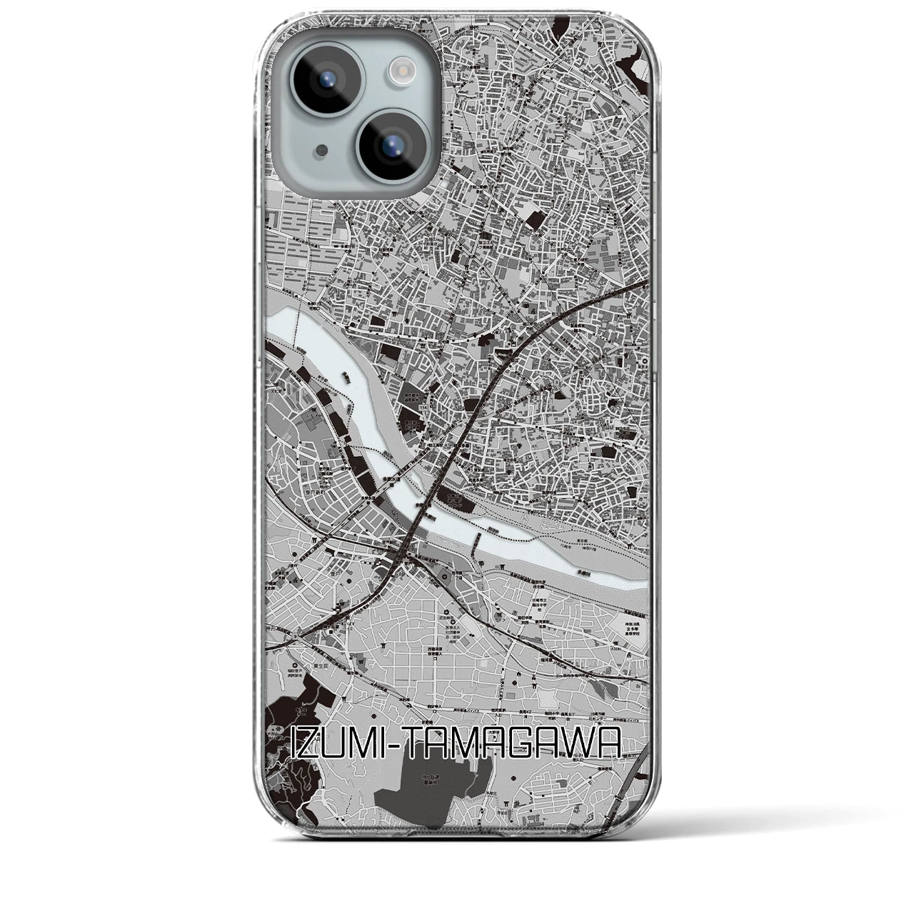 【和泉多摩川(東京都)】地図柄iPhoneケース(クリアタイプ)