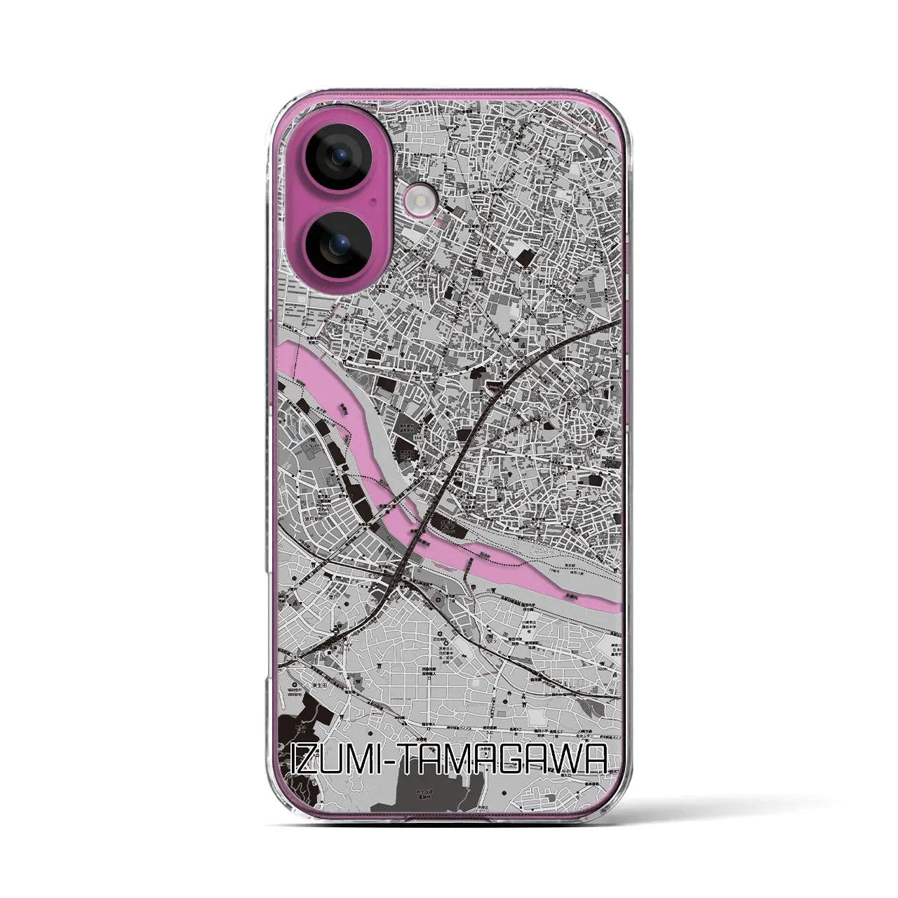 【和泉多摩川(東京都)】地図柄iPhoneケース(クリアタイプ)