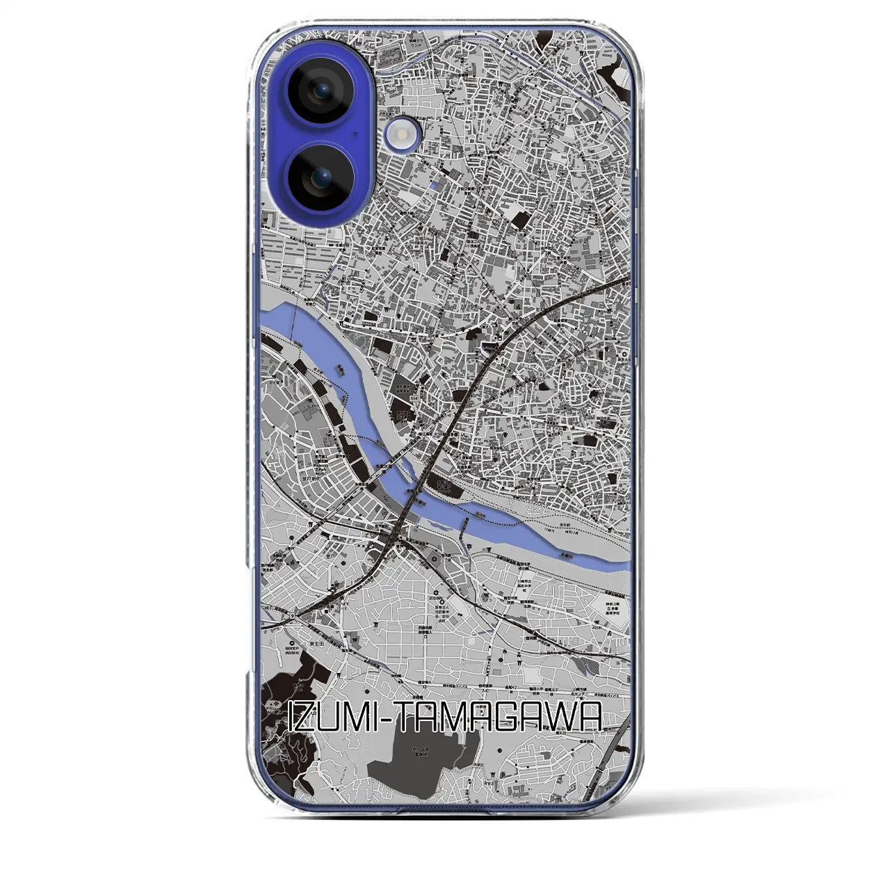 【和泉多摩川(東京都)】地図柄iPhoneケース(クリアタイプ)