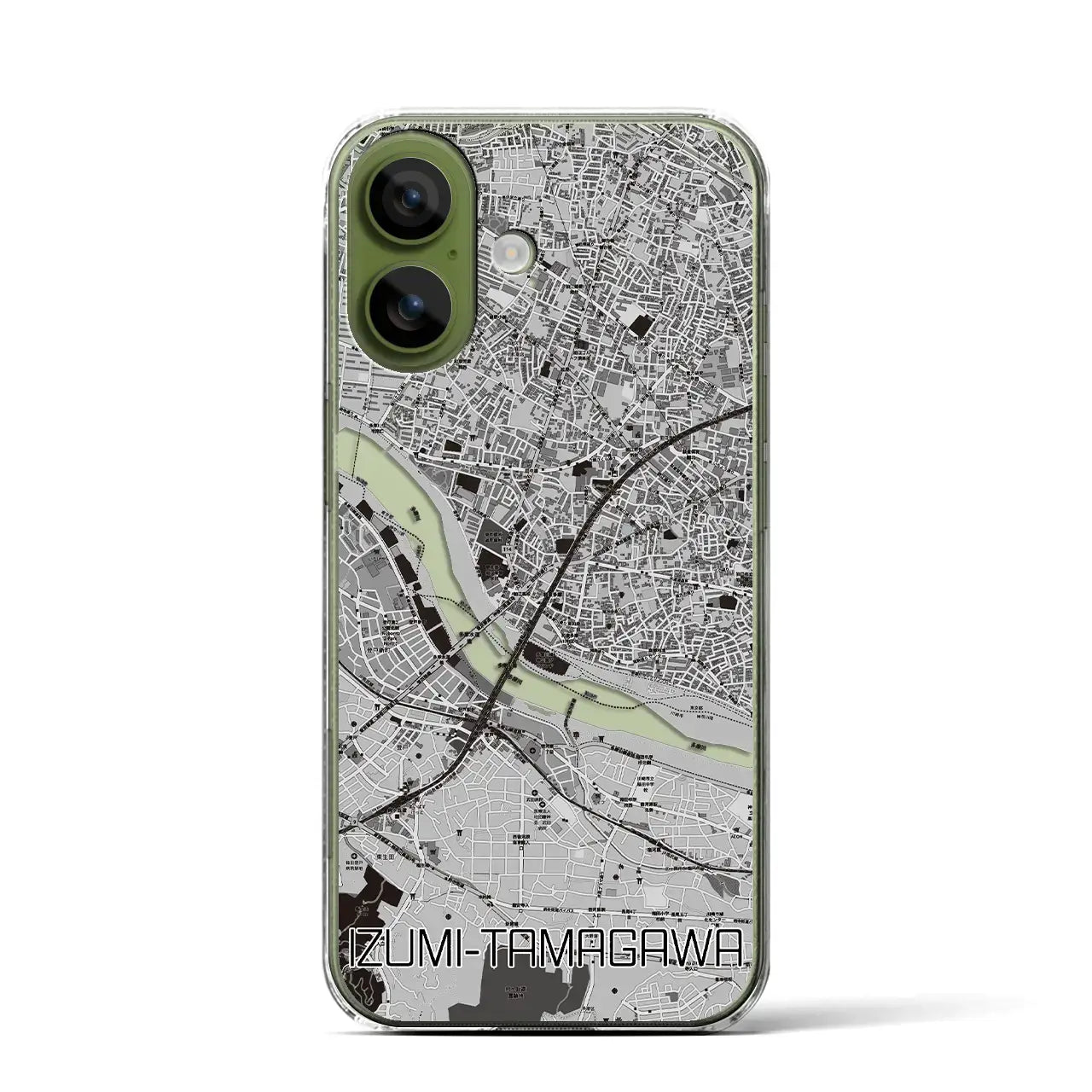 【和泉多摩川(東京都)】地図柄iPhoneケース(クリアタイプ)