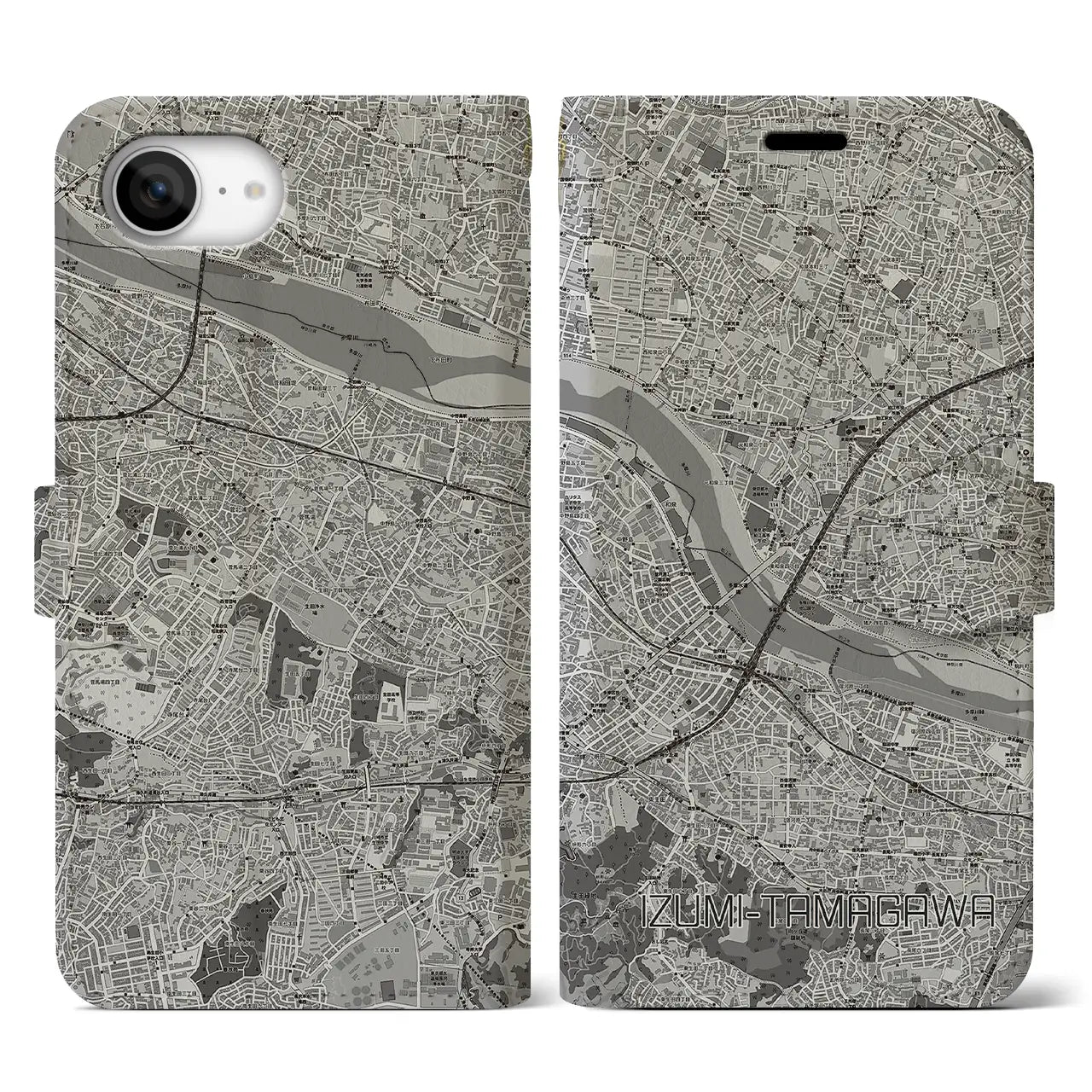【和泉多摩川(東京都)】地図柄iPhoneケース(手帳タイプ)