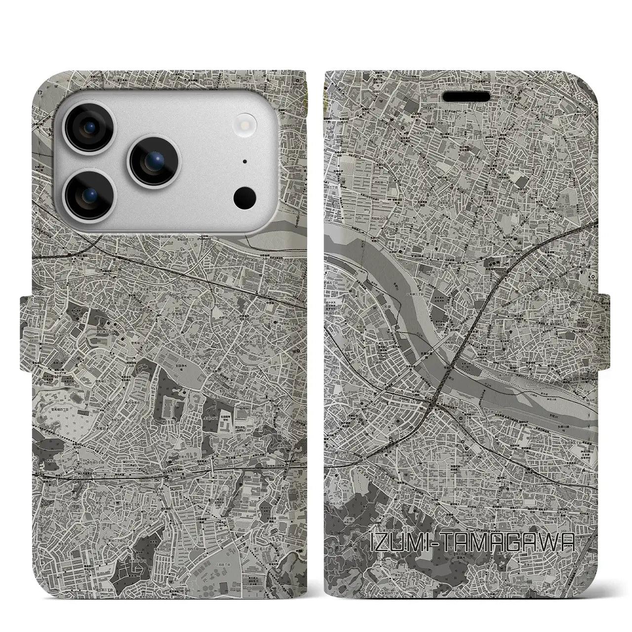 【和泉多摩川(東京都)】地図柄iPhoneケース(手帳タイプ)