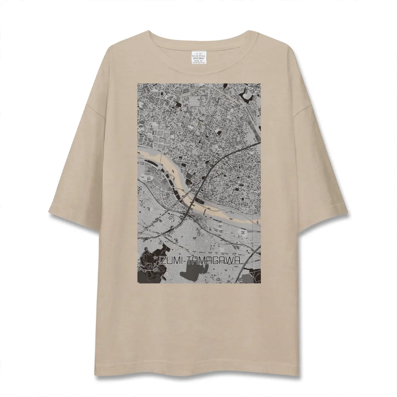 【和泉多摩川(東京都)】地図柄ビッグシルエットTシャツ
