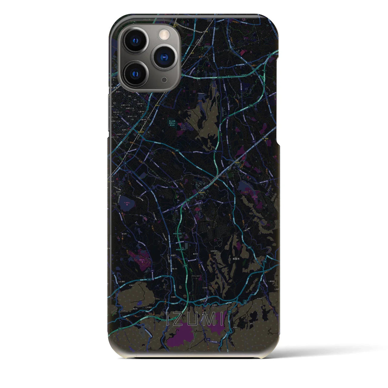 【和泉(大阪府)】地図柄iPhoneケース(バックカバータイプ)