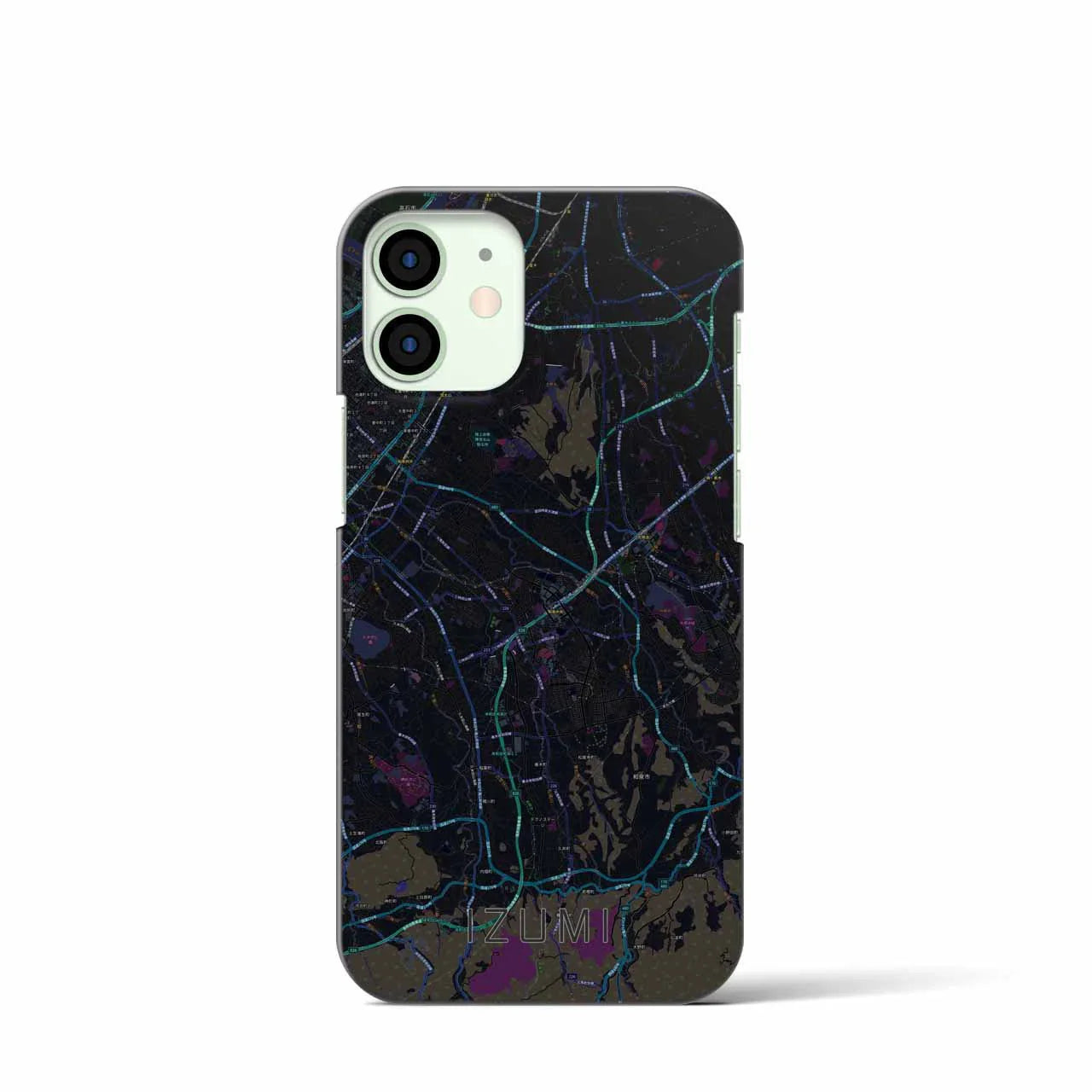 【和泉(大阪府)】地図柄iPhoneケース(バックカバータイプ)