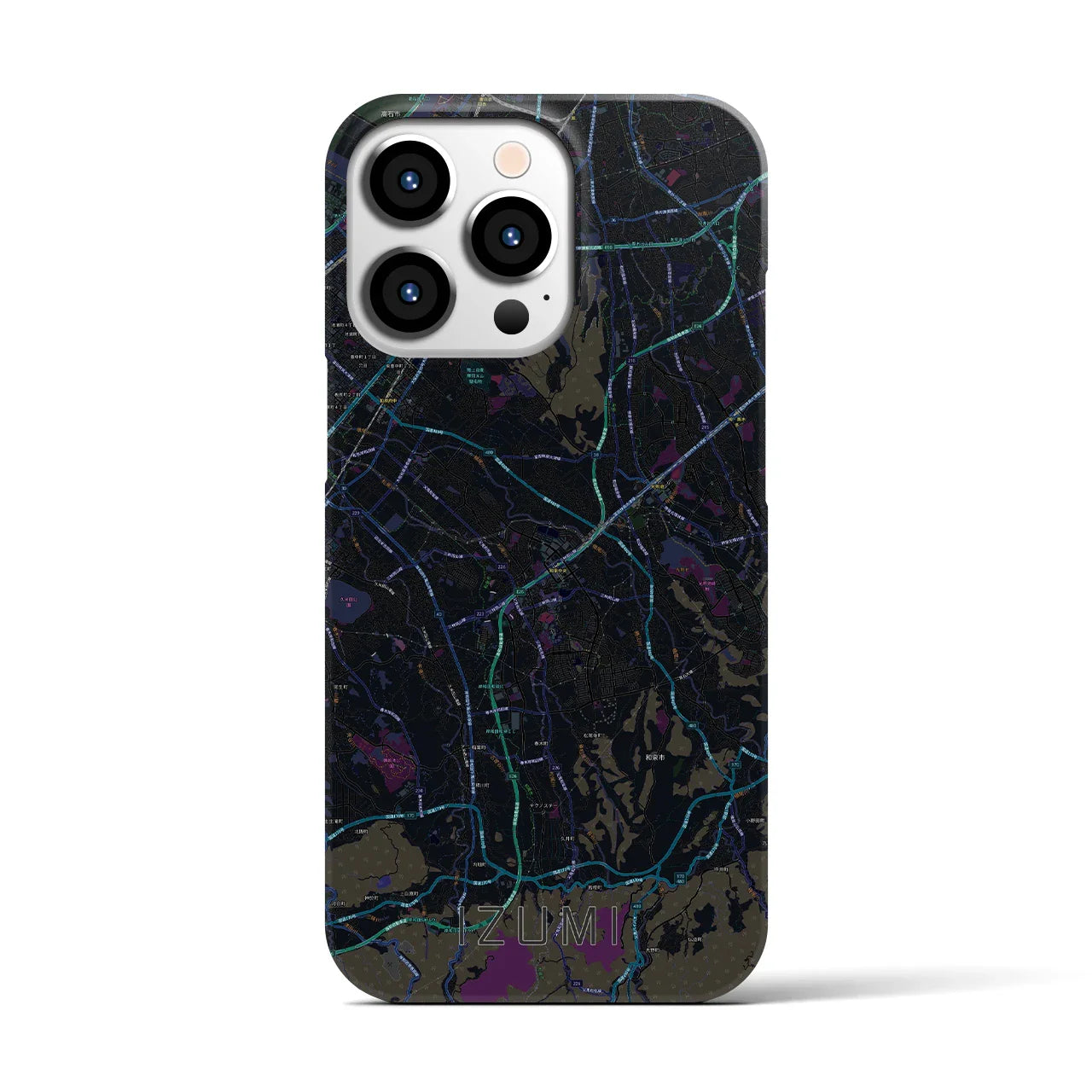 【和泉(大阪府)】地図柄iPhoneケース(バックカバータイプ)