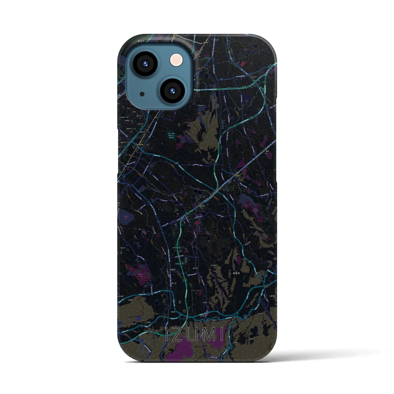 【和泉(大阪府)】地図柄iPhoneケース(バックカバータイプ)
