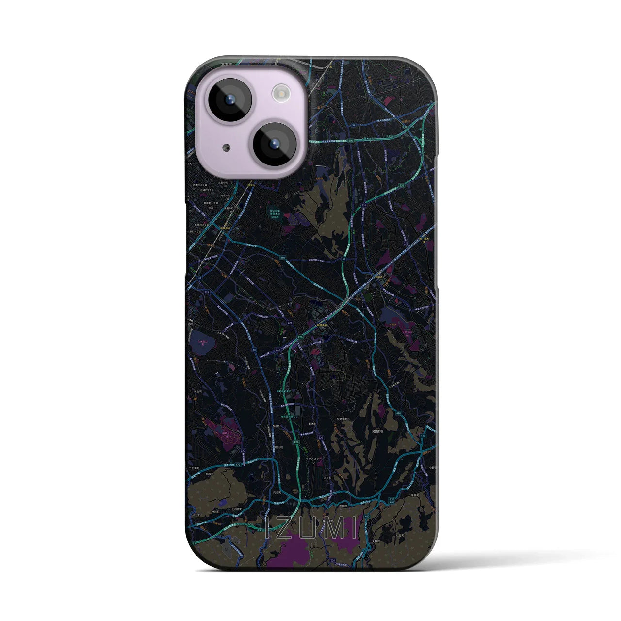 【和泉(大阪府)】地図柄iPhoneケース(バックカバータイプ)