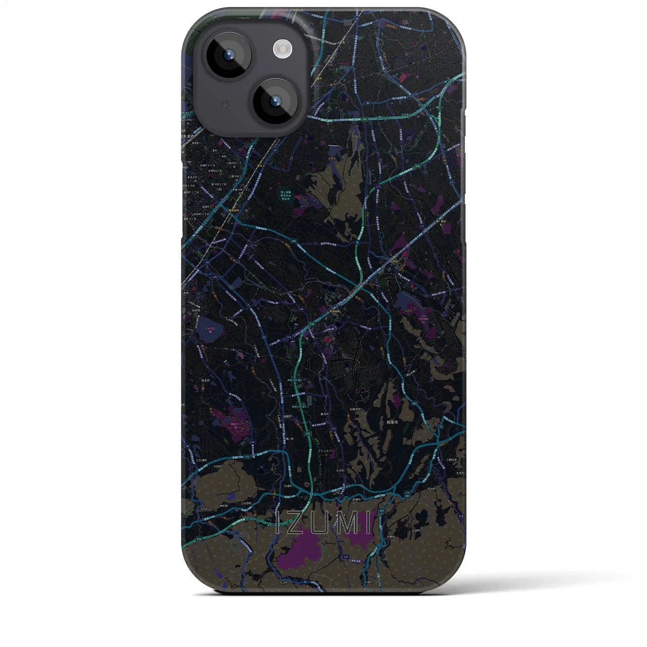 【和泉(大阪府)】地図柄iPhoneケース(バックカバータイプ)