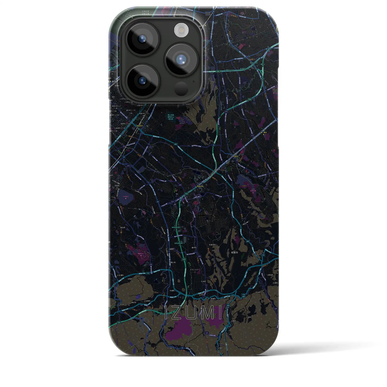 【和泉(大阪府)】地図柄iPhoneケース(バックカバータイプ)