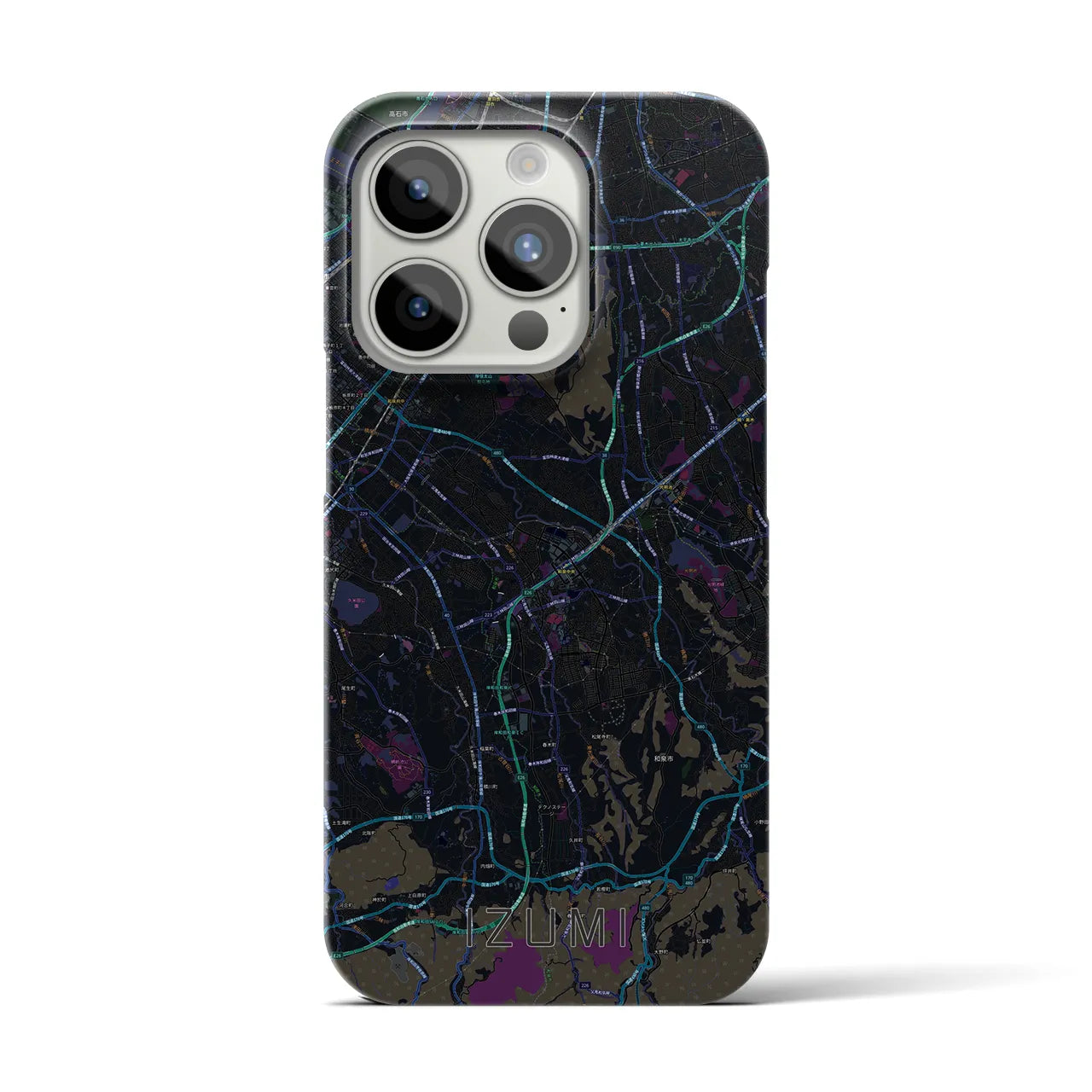 【和泉(大阪府)】地図柄iPhoneケース(バックカバータイプ)