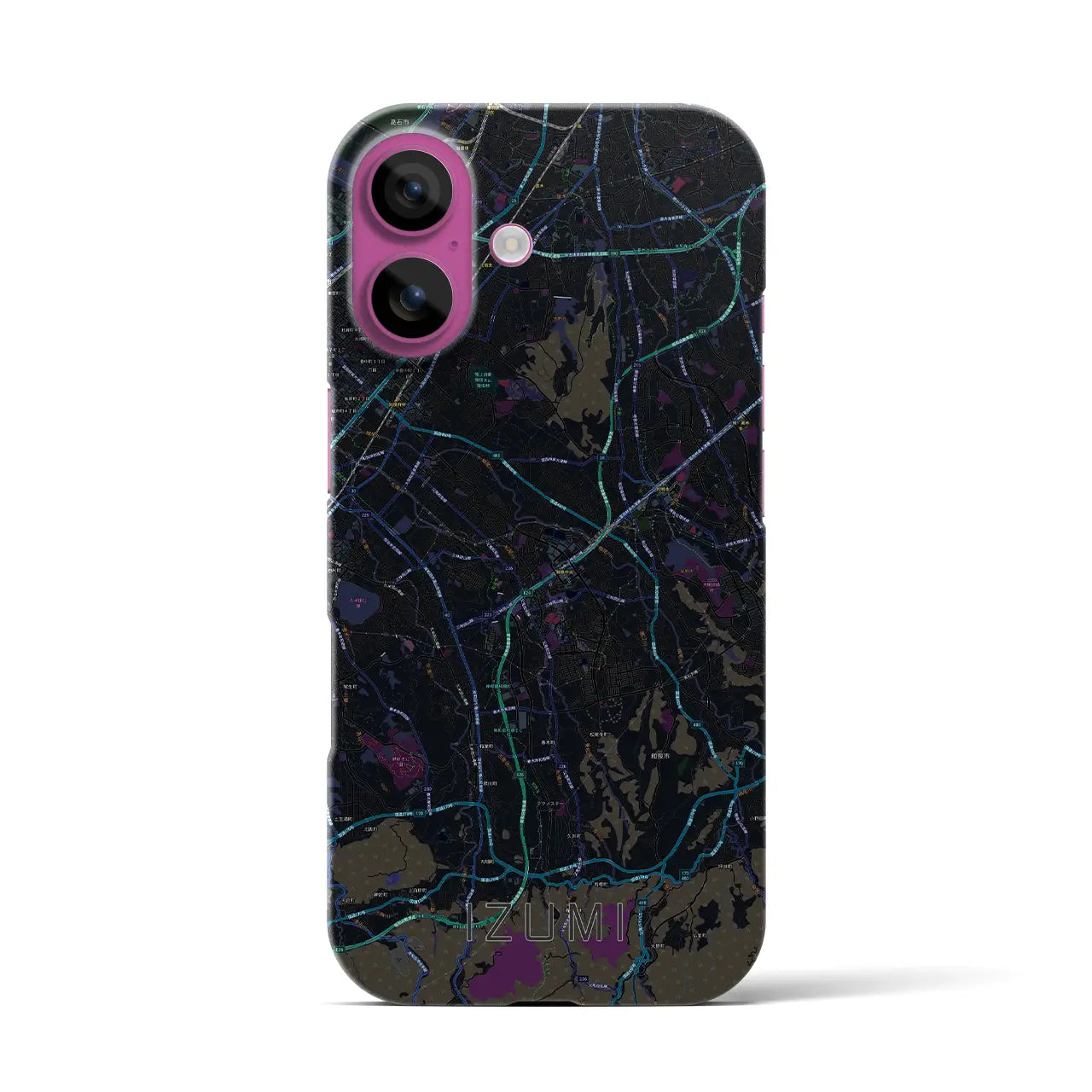 【和泉(大阪府)】地図柄iPhoneケース(バックカバータイプ)