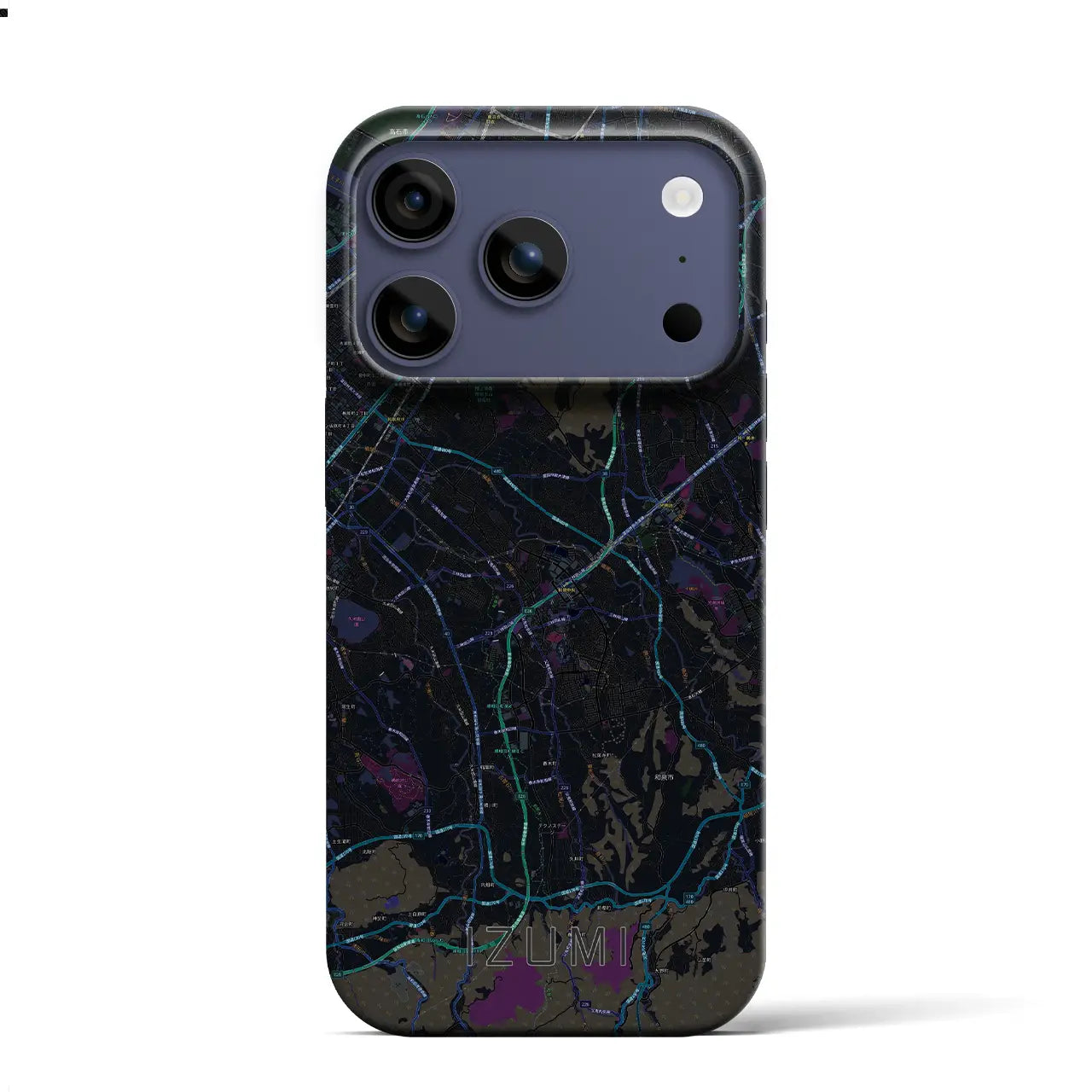 【和泉(大阪府)】地図柄iPhoneケース(バックカバータイプ)