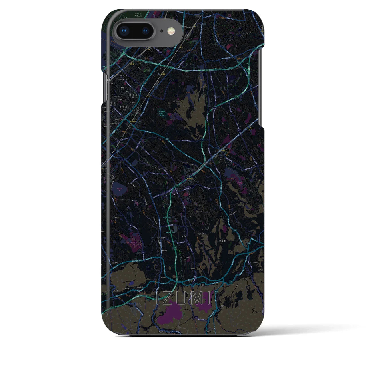 【和泉(大阪府)】地図柄iPhoneケース(バックカバータイプ)