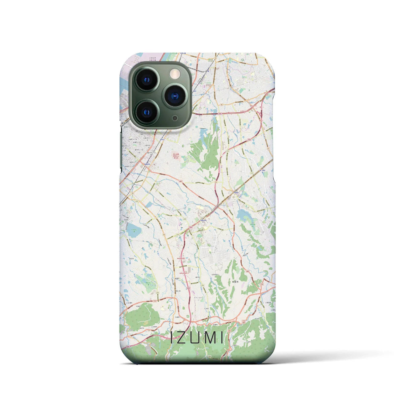 【和泉(大阪府)】地図柄iPhoneケース(バックカバータイプ)