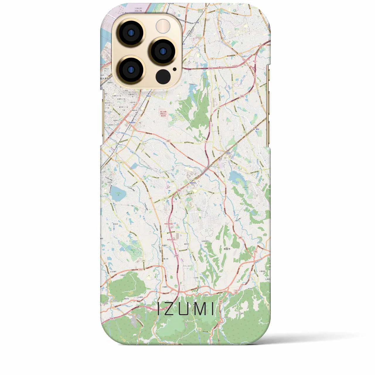 【和泉(大阪府)】地図柄iPhoneケース(バックカバータイプ)