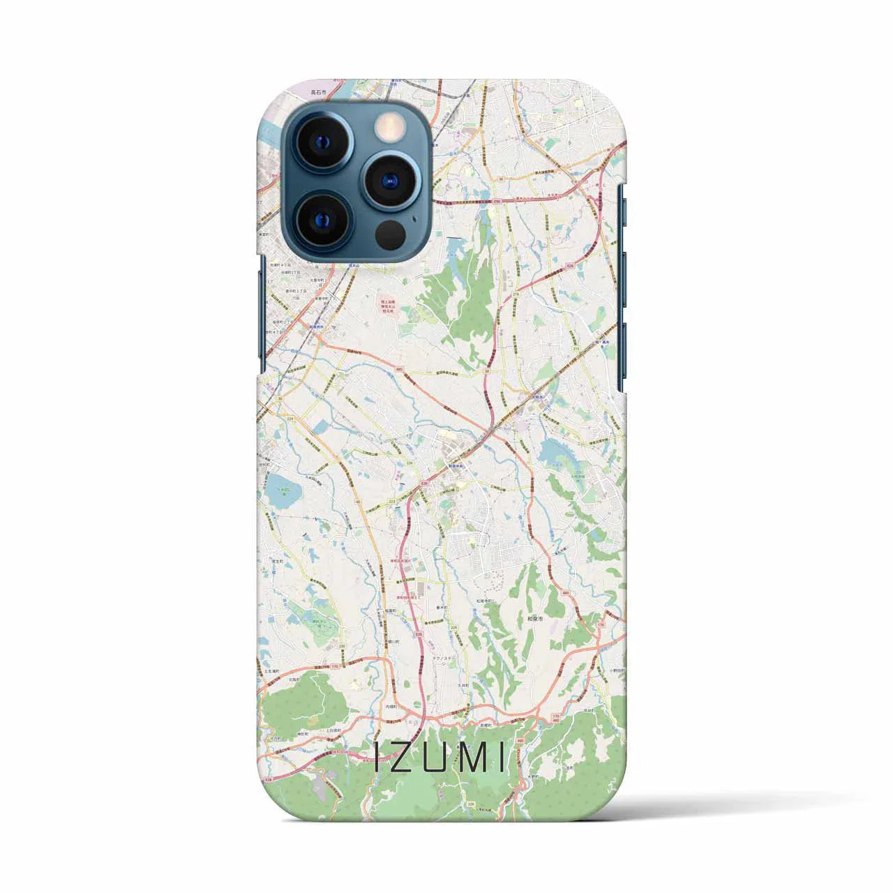 【和泉(大阪府)】地図柄iPhoneケース(バックカバータイプ)
