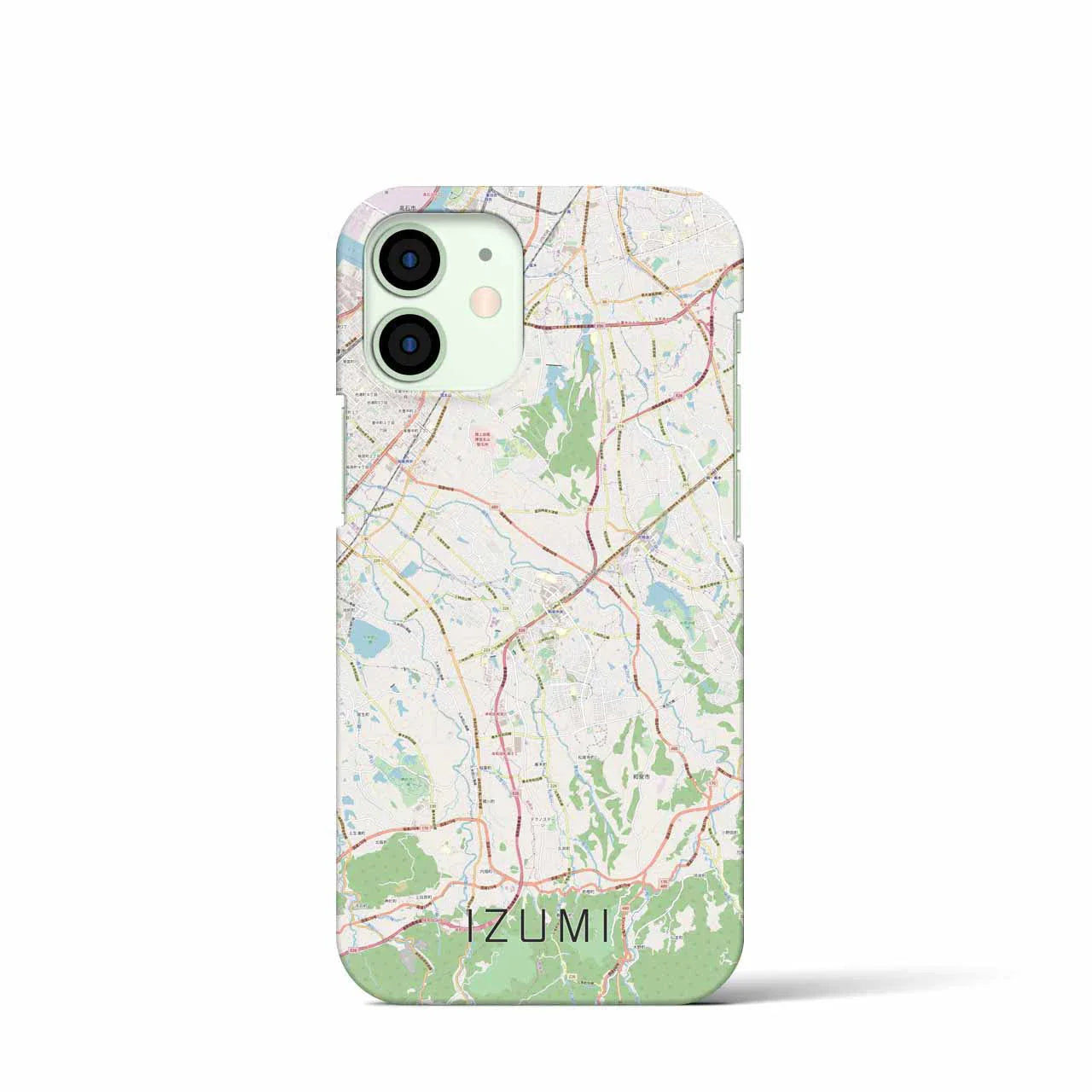 【和泉(大阪府)】地図柄iPhoneケース(バックカバータイプ)