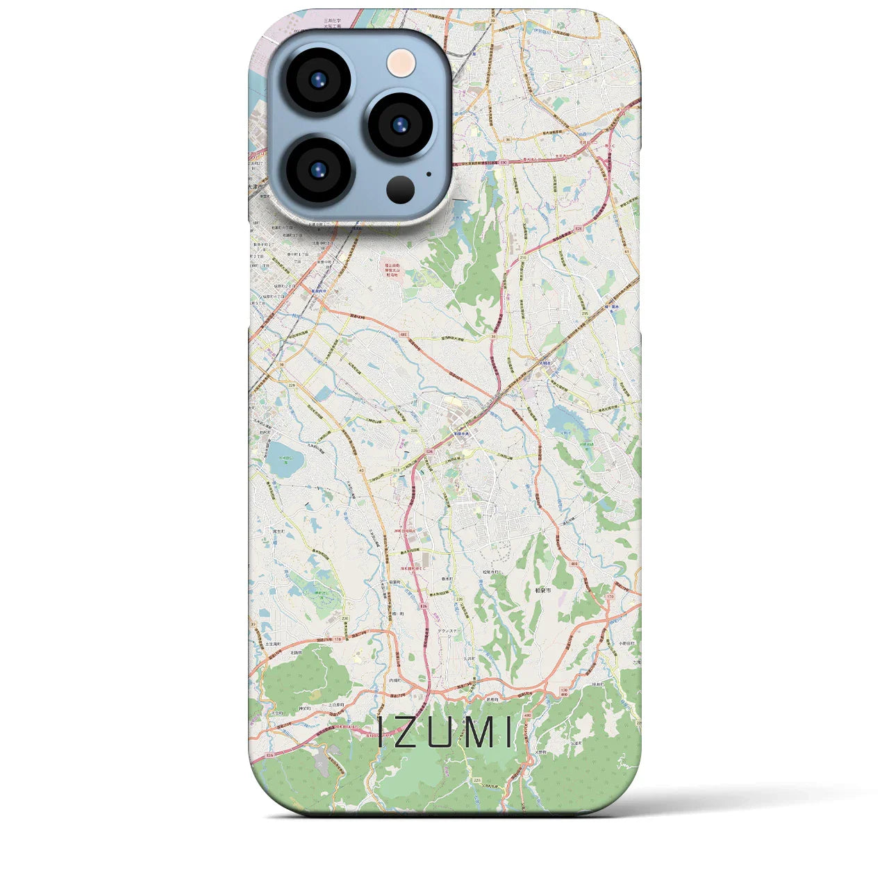 【和泉(大阪府)】地図柄iPhoneケース(バックカバータイプ)