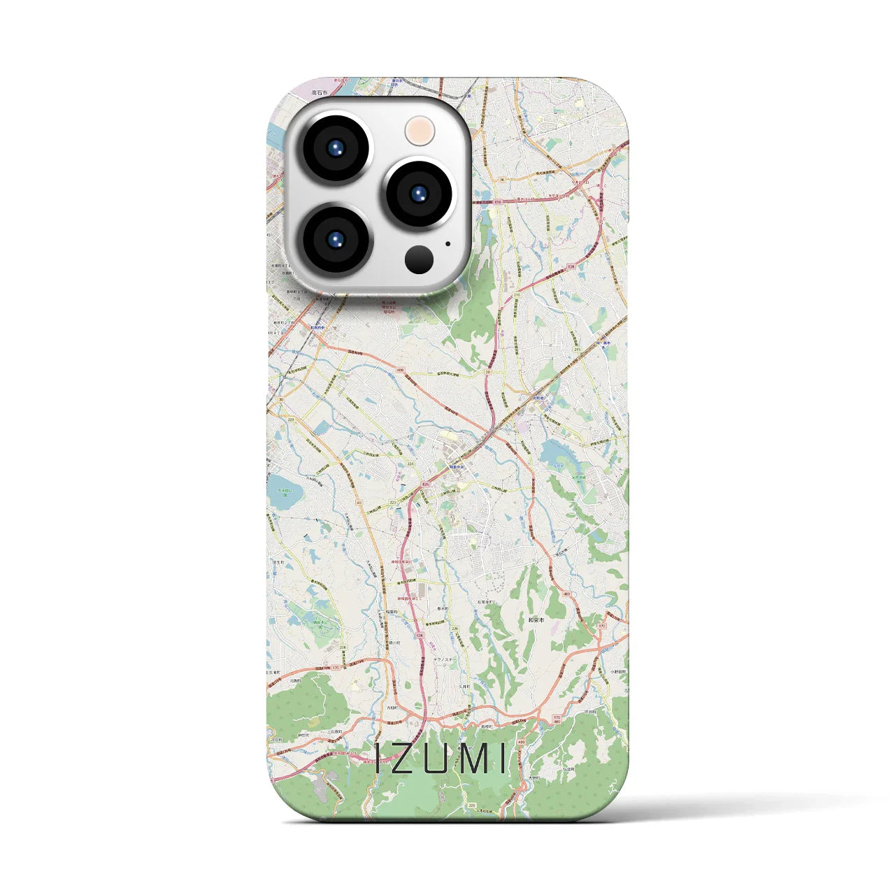 【和泉(大阪府)】地図柄iPhoneケース(バックカバータイプ)