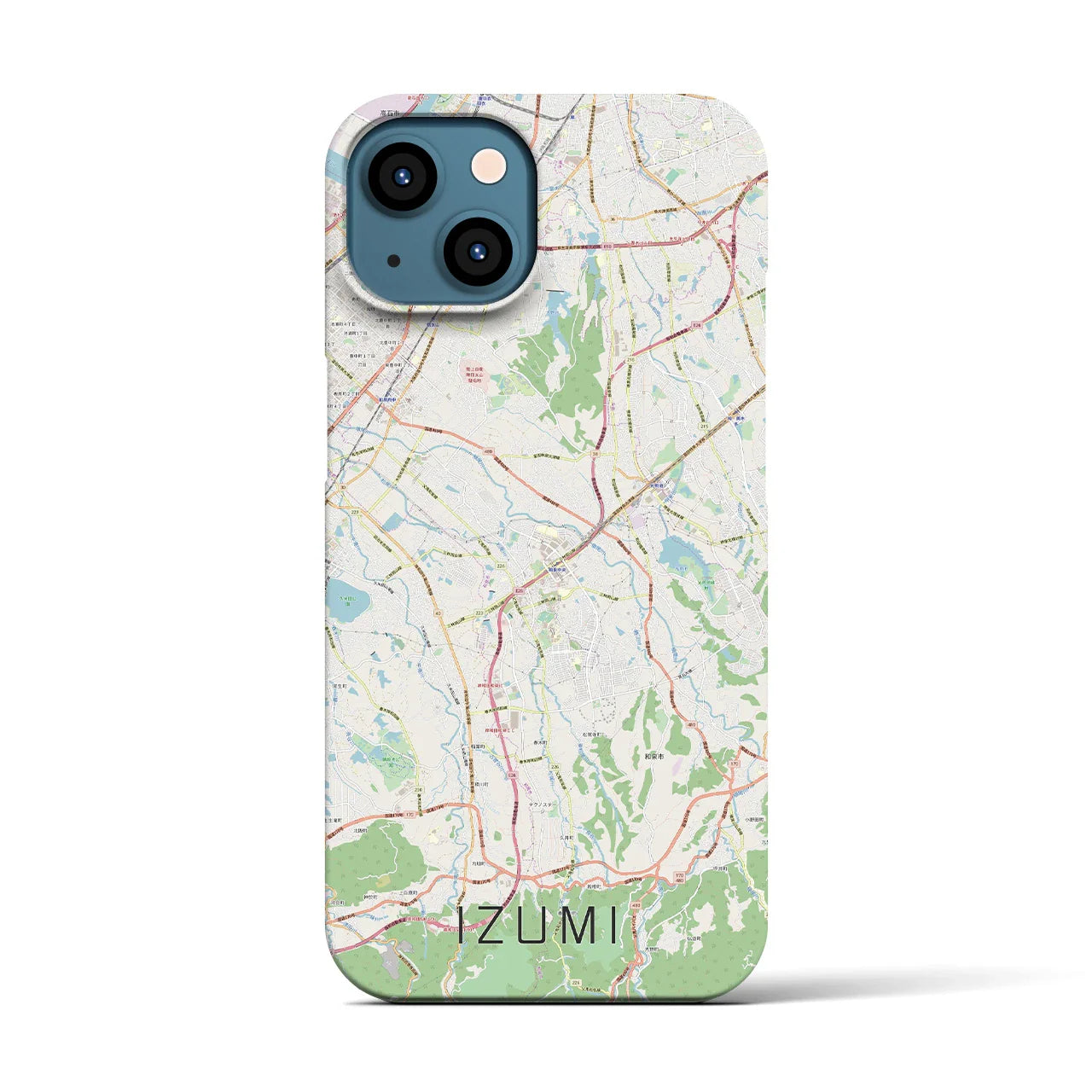 【和泉(大阪府)】地図柄iPhoneケース(バックカバータイプ)